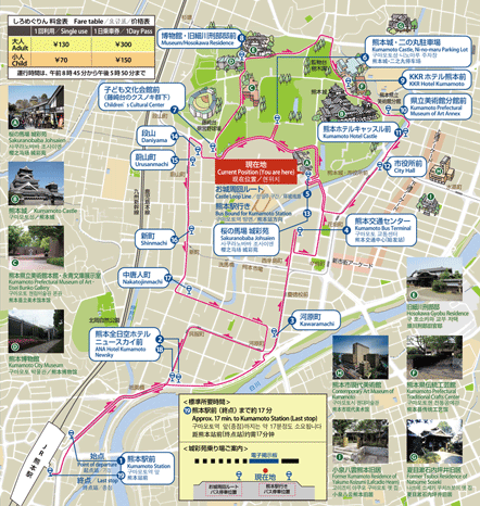 城めぐりんバスルートマップ