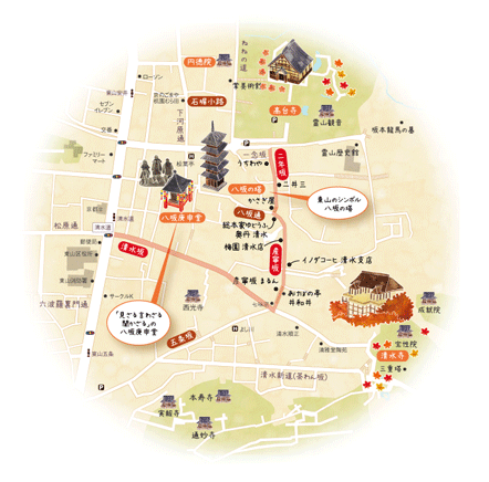京都イラストマップ